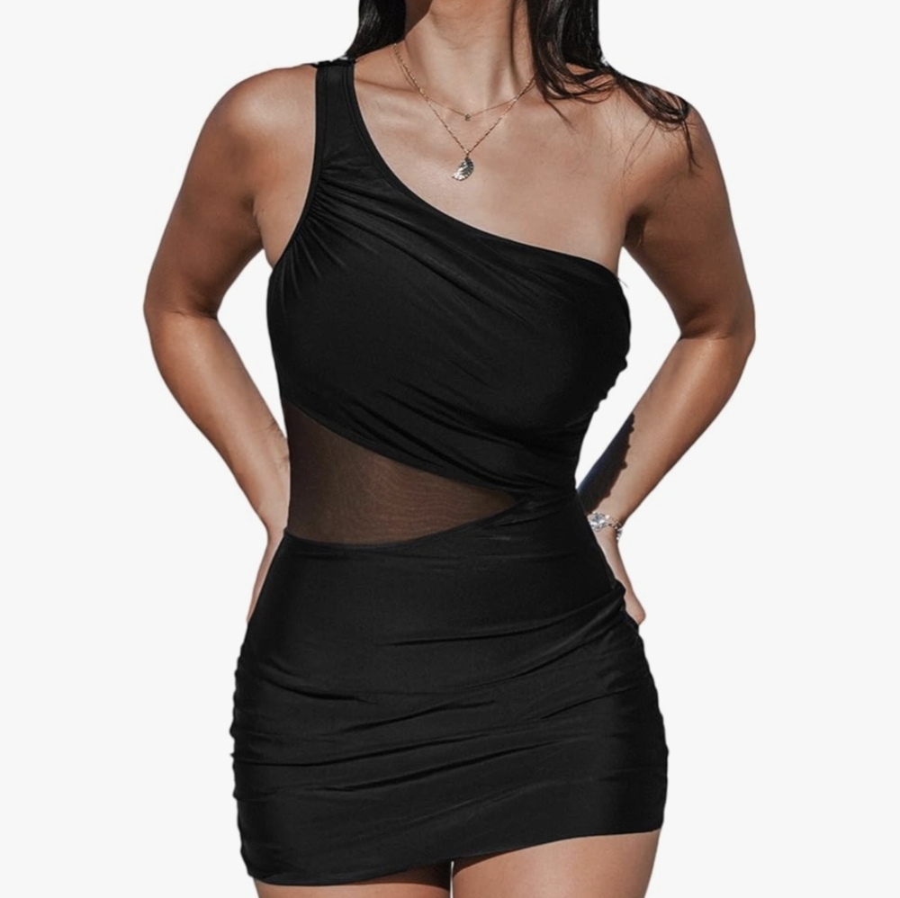 CUPSHE | asymmetrical swimsuit dress
